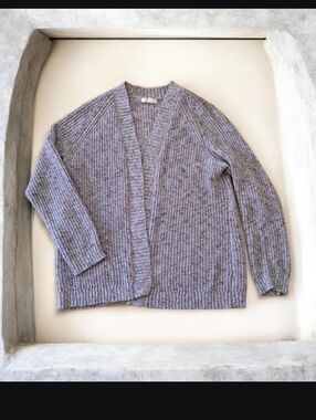 Textured Cardigan in Heathered Mauve